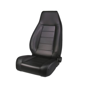 Jeep Wrangler High-Back Front Seat - Rugged Ridge - Reclinable - Black Denim - `97-`02